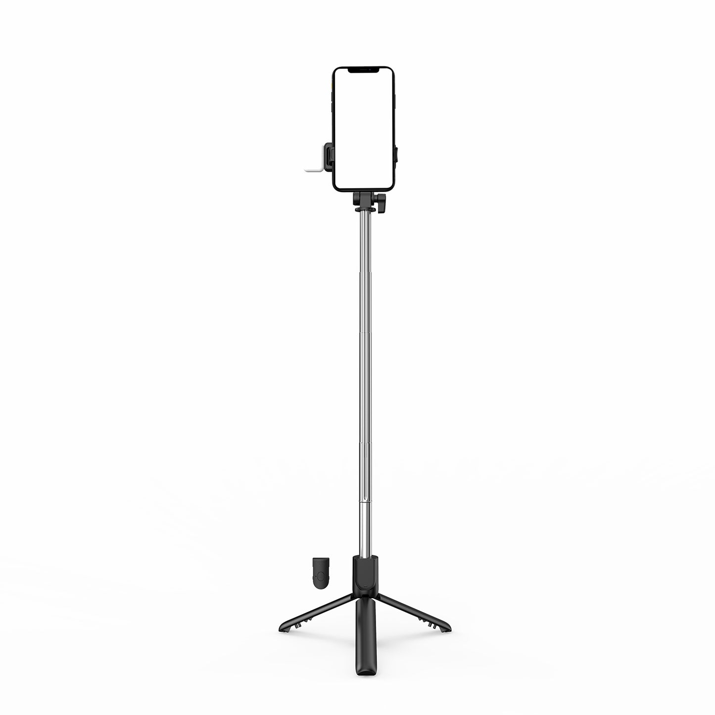 R1S Bluetooth Remote Control 360 Degree Rotation Folding Telescopic Selfie Stick Tripod with Fill Light - Black