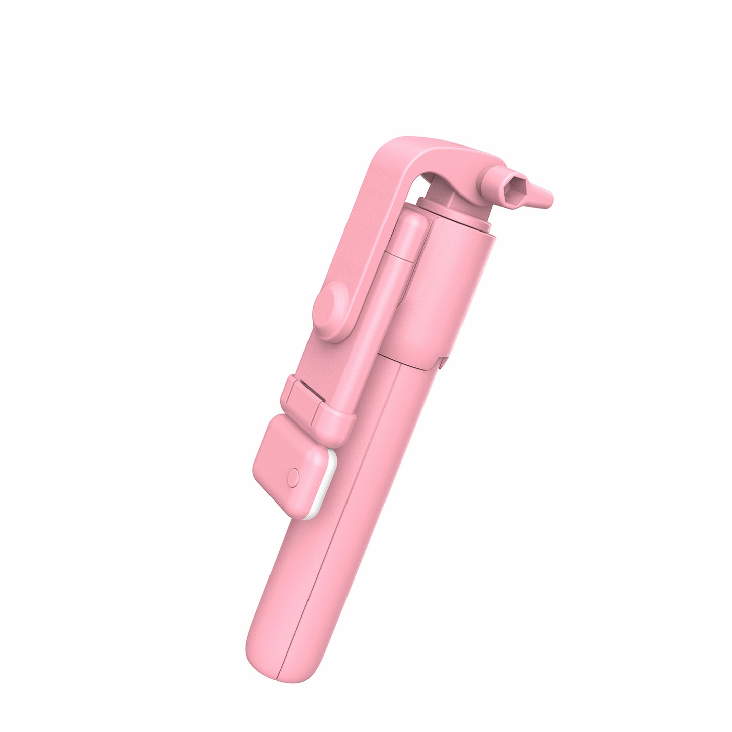 R1S Bluetooth Remote Control 360 Degree Rotation Folding Telescopic Selfie Stick Tripod with Fill Light - Pink