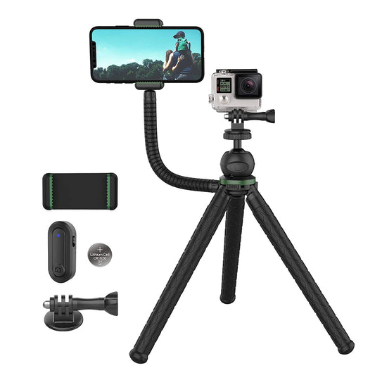 WONEW ZJ25 Flexible Octopus Tripod Bluetooth Remote Control Selfie Stick for DSLR Camera GoPro