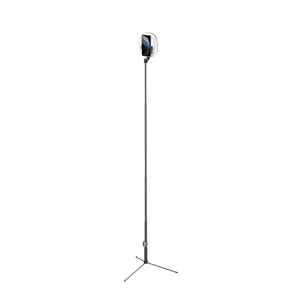 R11 1.8m Telescopic Bluetooth Selfie Stick Tripod Stand with 6inch LED Ring Light