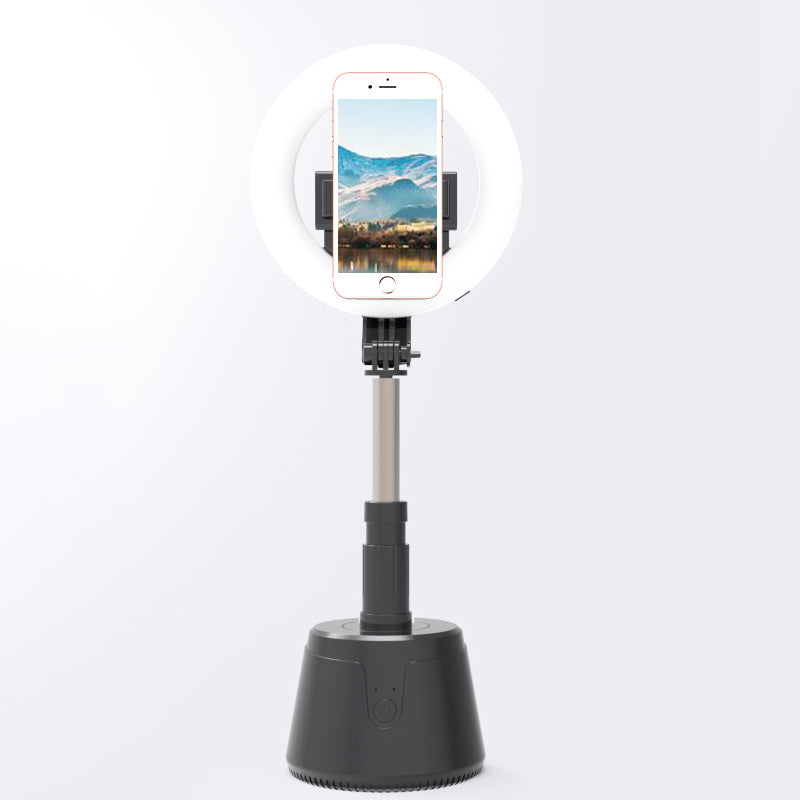A180 Cordlesss Telescopic Folding Fill Light Dimmable Desktop LED Ring Light with Pan Tilt Phone Mount