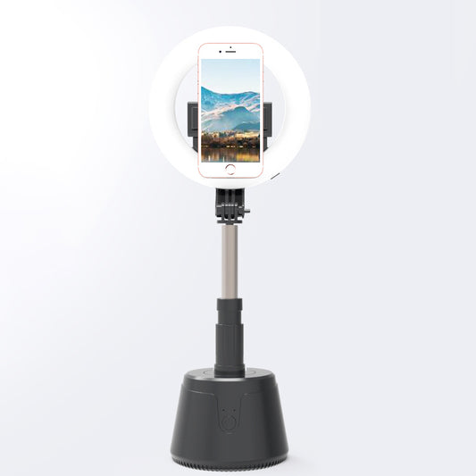 A180 Cordlesss Telescopic Folding Fill Light Dimmable Desktop LED Ring Light with Pan Tilt Phone Mount