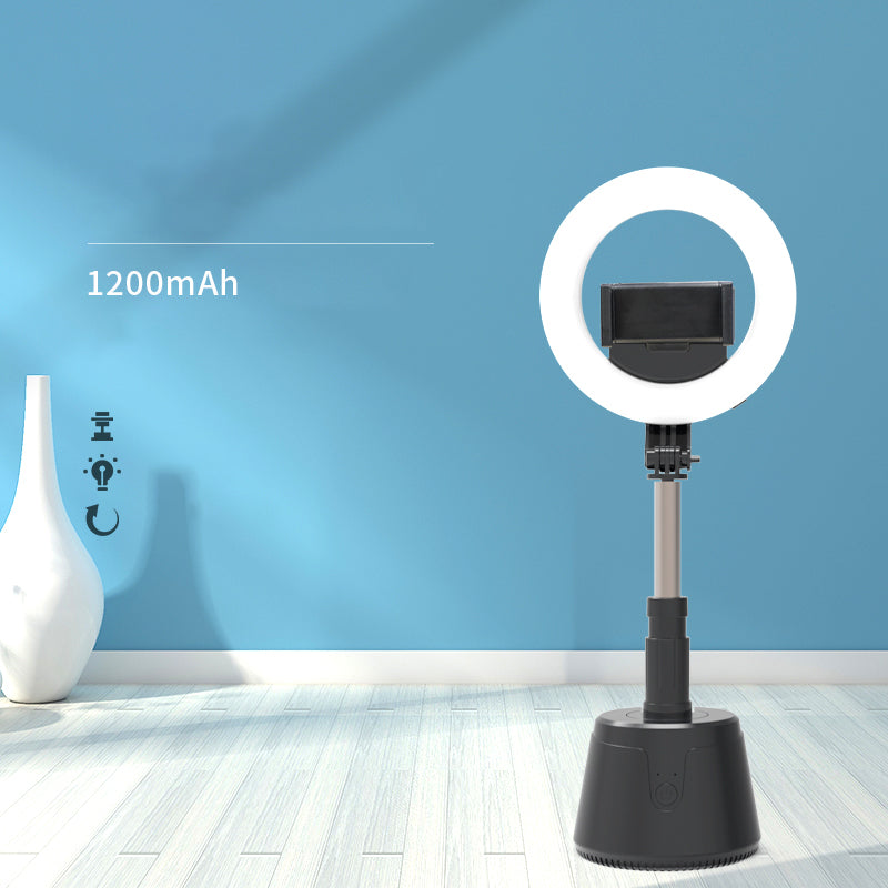 A180 Cordlesss Telescopic Folding Fill Light Dimmable Desktop LED Ring Light with Pan Tilt Phone Mount