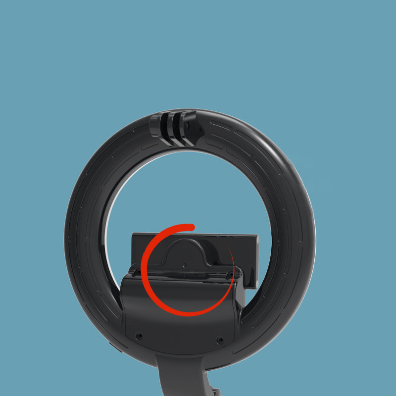 A180 Cordlesss Telescopic Folding Fill Light Dimmable Desktop LED Ring Light with Pan Tilt Phone Mount