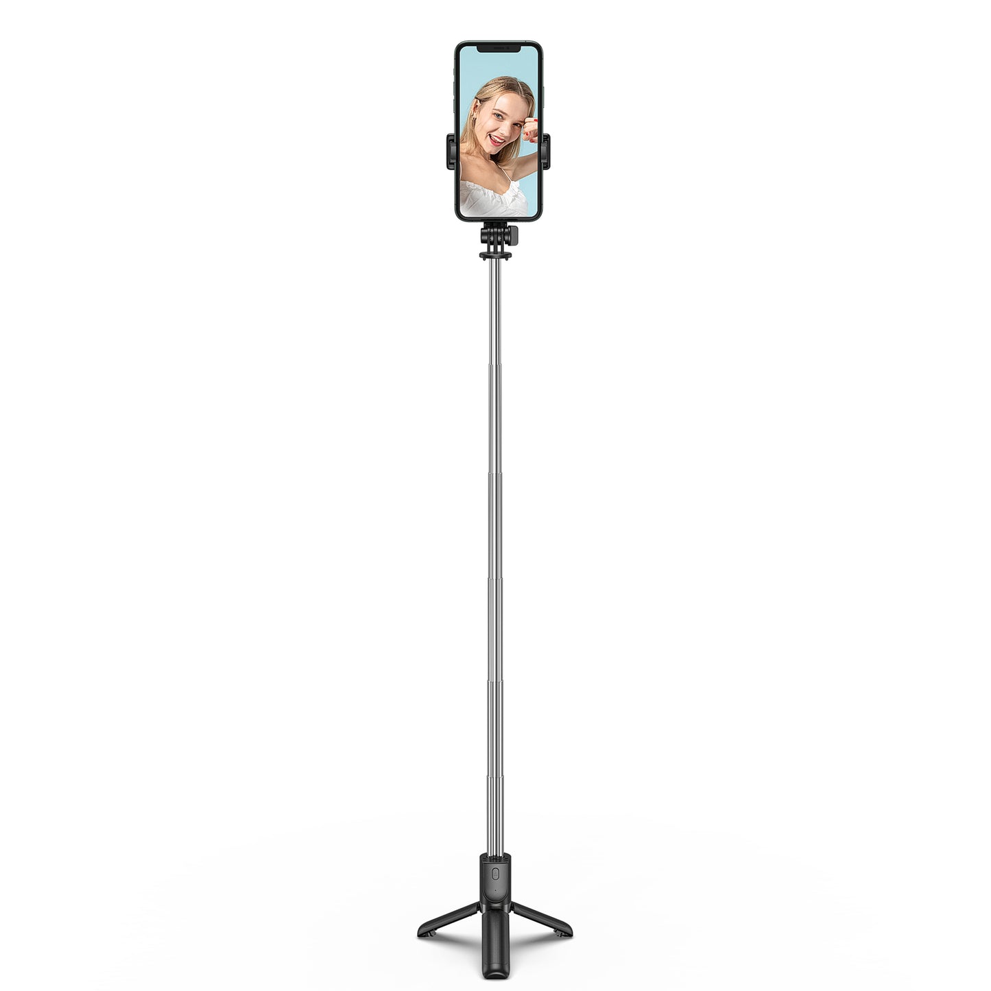 H8 3 in 1 Selfie Stick Phone Tripod Extendable Monopod with Bluetooth Remote for Smartphone Selfie Stick - Black