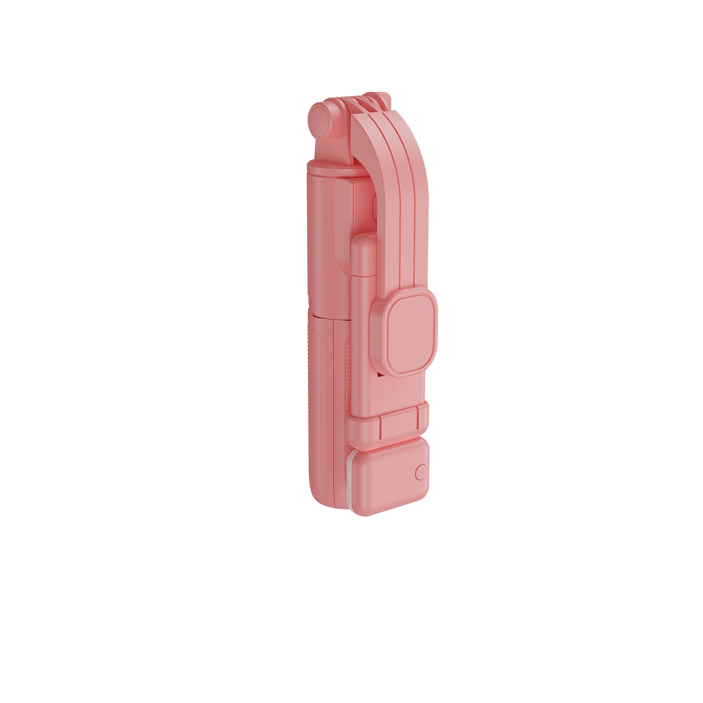 H8s Wireless Bluetooth Selfie Stick Foldable Mini Tripod Telescopic Monopod with Fill Light Remote Control for Smartphone - Pink