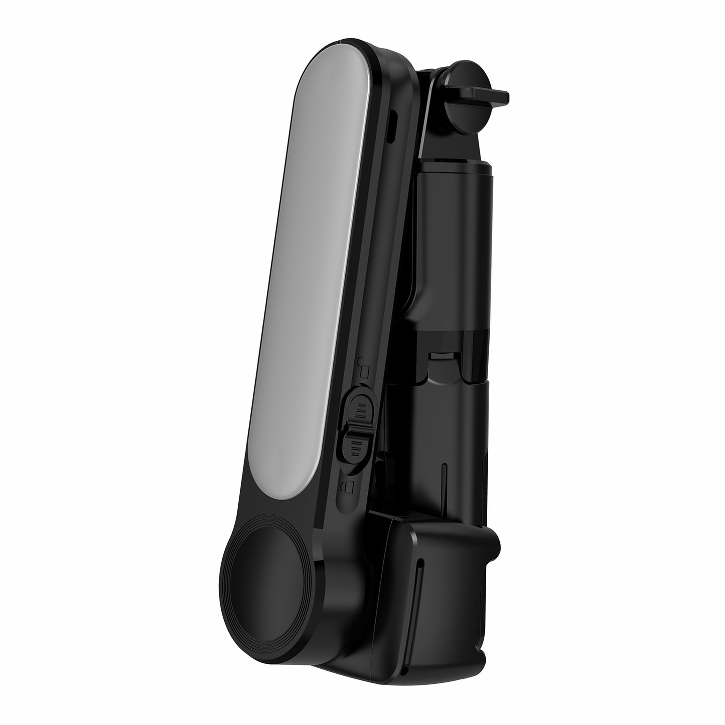 L09 Bluetooth Selfie Stick Tripod Gimbal Stabilizer with Dimmable Fill Light Extendable Remote Shutter Monopod - Black