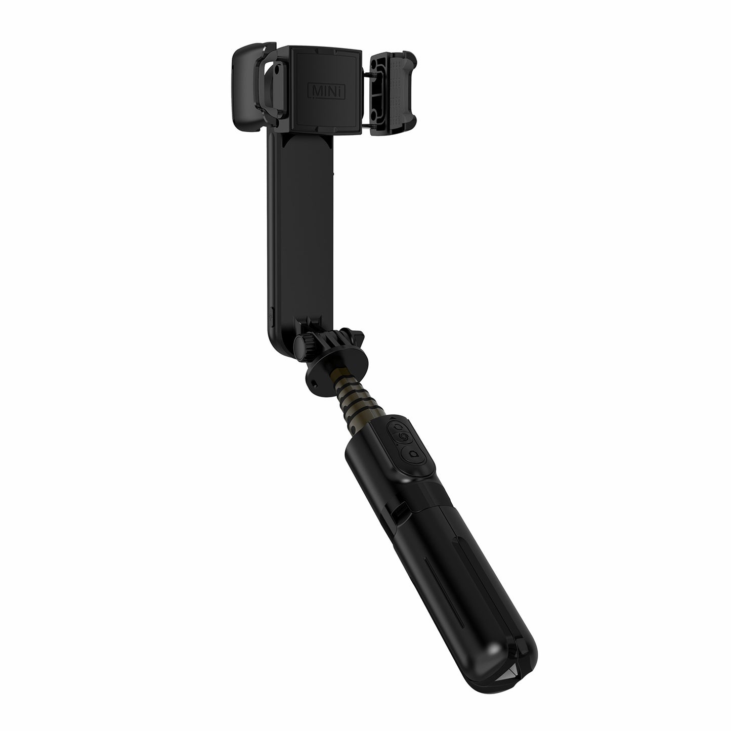 L09 Bluetooth Selfie Stick Tripod Gimbal Stabilizer with Dimmable Fill Light Extendable Remote Shutter Monopod - Black