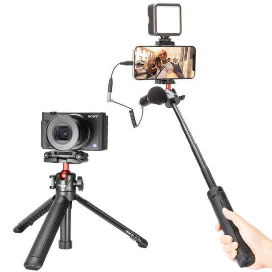 Uniqkart MT-41 Extendable Desktop Tripod Adjustable Ball Head Camera Phone Mount Holder