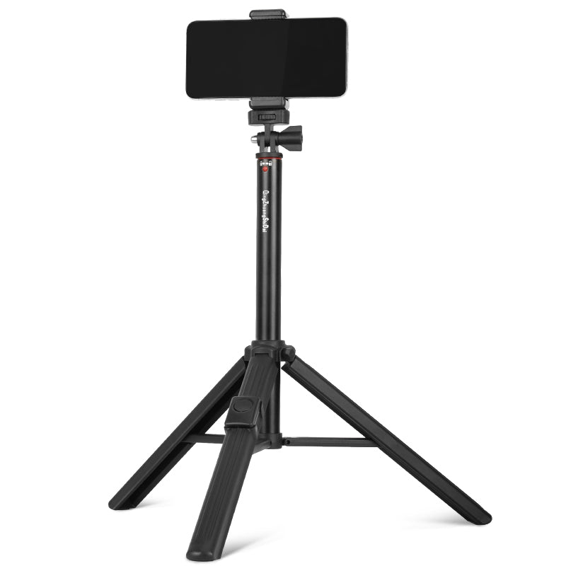 ZP100 Portable Bluetooth Selfie Stick Aluminum Alloy Tripod Stand with Bluetooth Remote