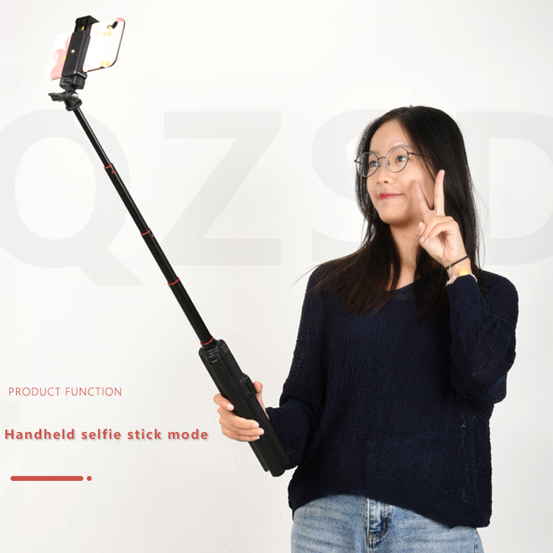 ZP100 Portable Bluetooth Selfie Stick Aluminum Alloy Tripod Stand with Bluetooth Remote