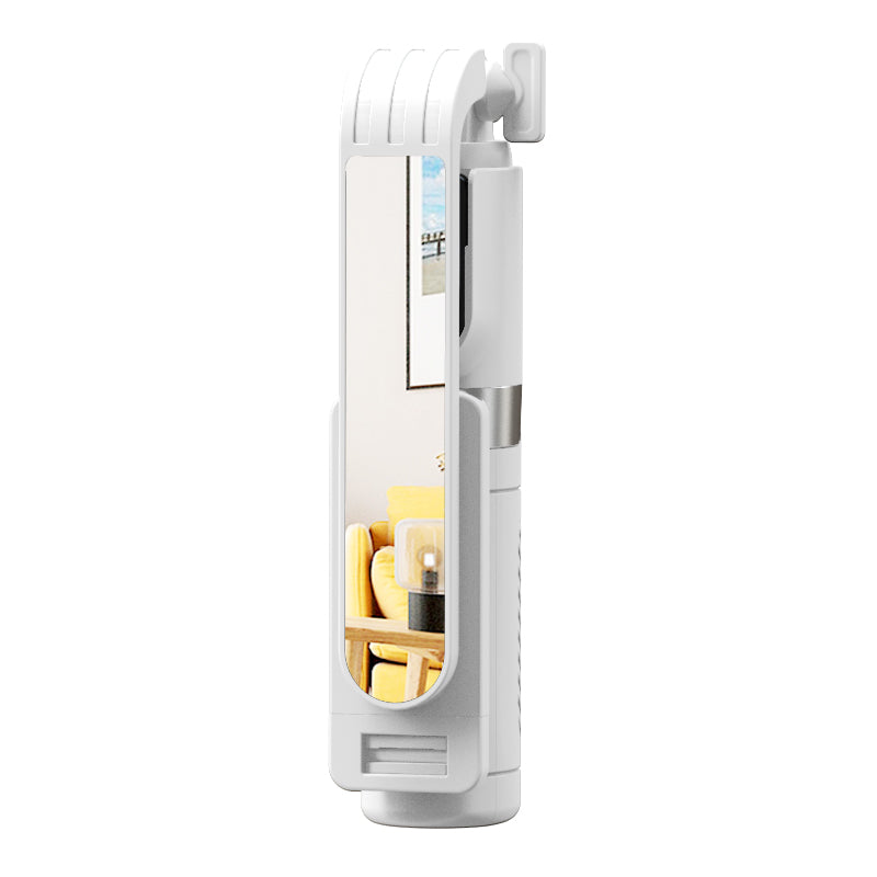 P08-mini Extendable Bluetooth Monopod Selfie Stick Tripod Stand with Remote Control - White