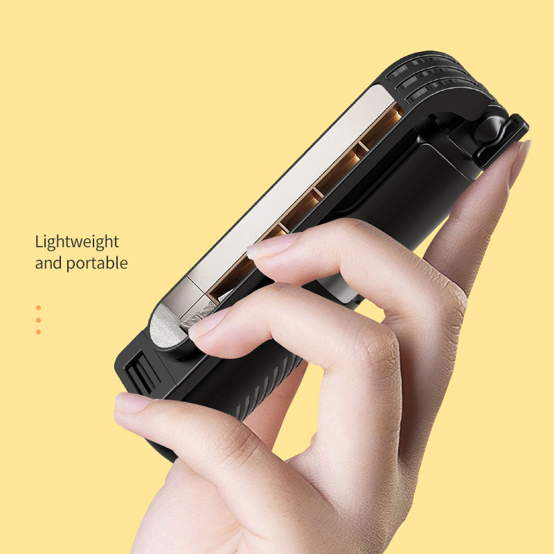 P09-mini Aluminum Alloy Extendable Bluetooth Monopod Selfie Stick Tripod Stand with Shutter Remote - Black