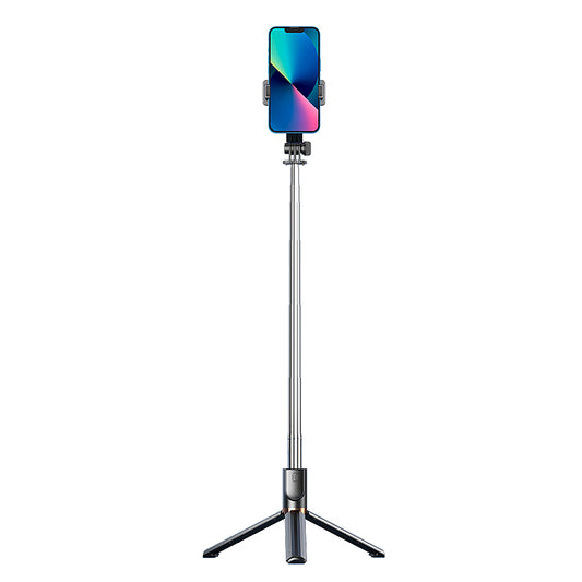 KH5 Live-stream Bluetooth Selfie Stick Retractable Integrated Portable Mobile Phone Tripod Stand without Light (1.3m) - Black