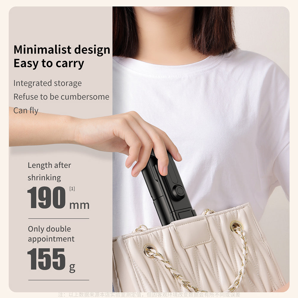 KH1 Folding Live-stream Bluetooth Selfie Stick Integrated Portable Mobile Phone Tripod Stand without Light (0.7m)