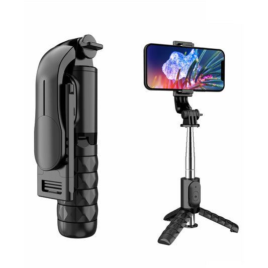 Q11 Mini Mobile Phone Holder Tripod Extendable Stainless Steel Pole Bluetooth Remote Control Selfie Stick