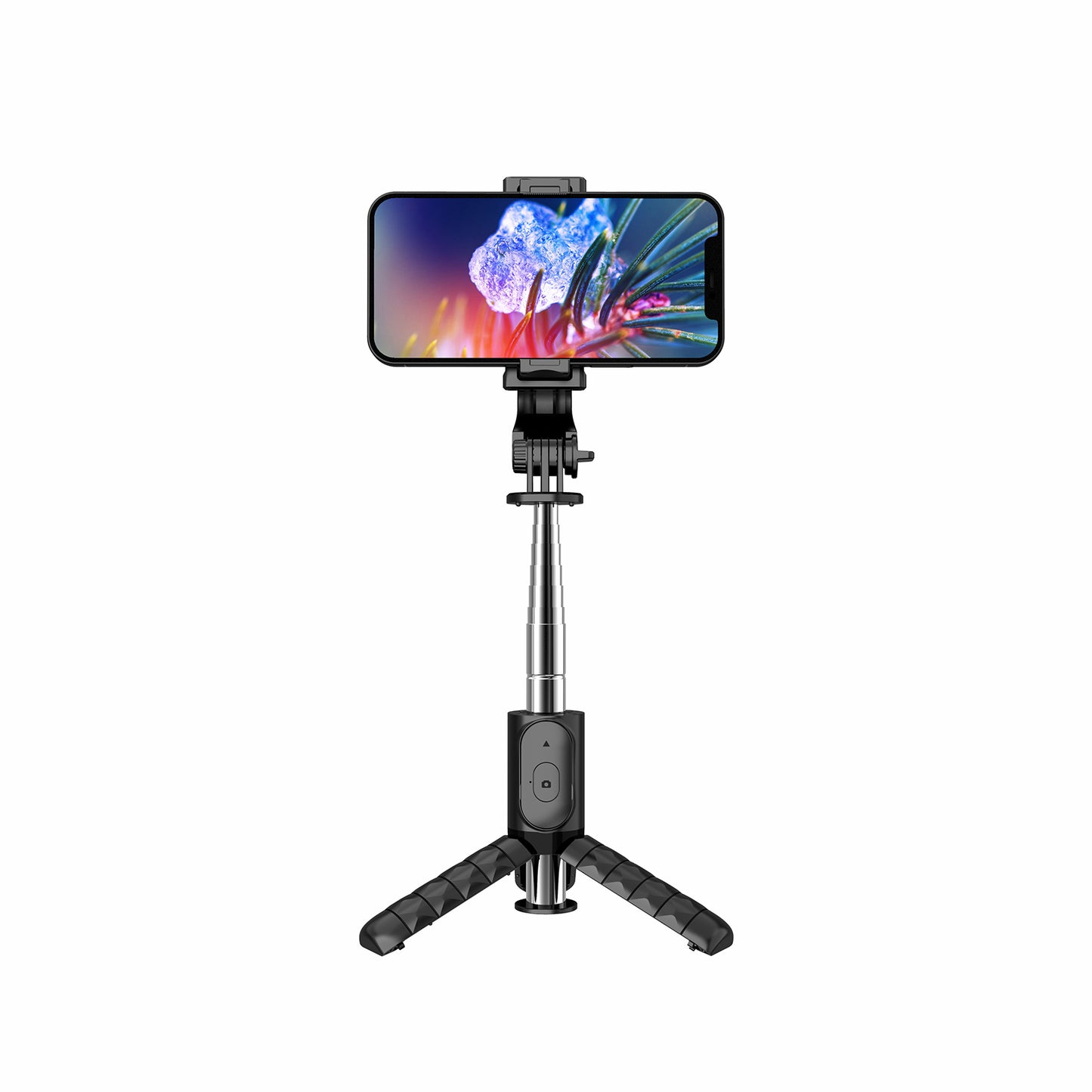 Q11 Mini Mobile Phone Holder Tripod Extendable Stainless Steel Pole Bluetooth Remote Control Selfie Stick