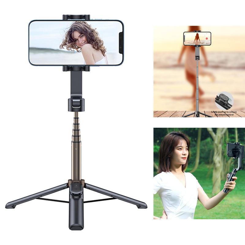 ZPG022 Portable Tripod Gimbal Stabilizer for Smartphones Extendable Standing Selfie Stick with Phone Holder/Remote