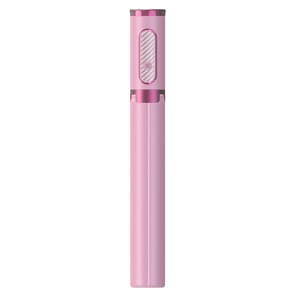 FOMITO XYK-202Max 1.5m Expanded Selfie Stick Remote Control Aluminum Alloy Telescopic Tripod - Pink