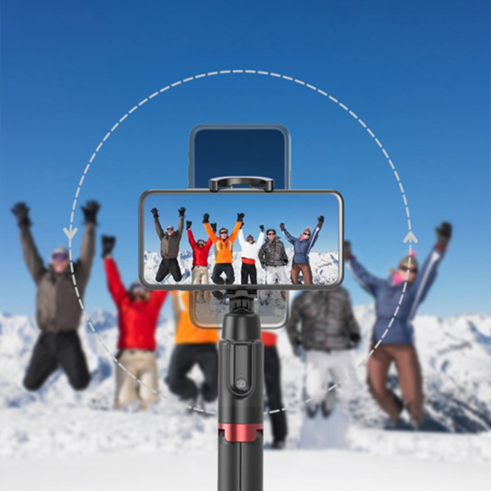 XYK-403B Portable Telescopic Tripod Handheld Selfie Stick Bluetooth Monopod with Built-in Remote Control - Black/Red
