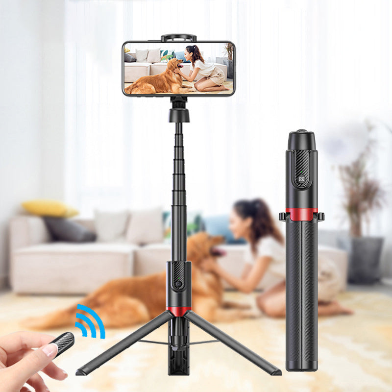 XYK-403B Portable Telescopic Tripod Handheld Selfie Stick Bluetooth Monopod with Built-in Remote Control - Black/Grey