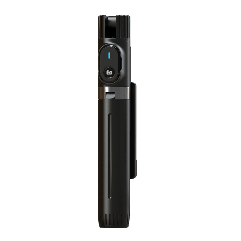 P90D Selfie Stick Phone Clip Holder Wireless Bluetooth Remote Control Portable 1.1m Tripod Stand with One Fill Light - Black