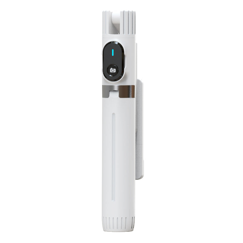 P90D Selfie Stick Phone Clip Holder Wireless Bluetooth Remote Control Portable 1.1m Tripod Stand with One Fill Light - White