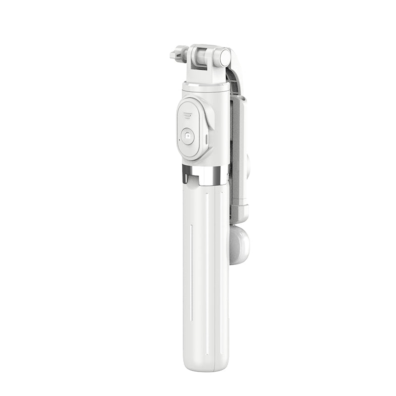Z8S 103cm 2 in 1 Telescopic Wireless Bluetooth Selfie Stick Remote Control Folding Tripod with Fill Light - White