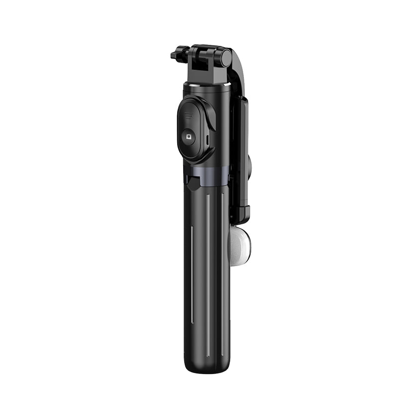 Z8S 103cm 2 in 1 Telescopic Wireless Bluetooth Selfie Stick Remote Control Folding Tripod with Fill Light - Black