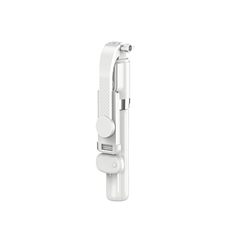 Z12S 105cm Mini Portable Extendable Bluetooth Remote Control Selfie Stick Phone Photography Tripod with Fill Light - White