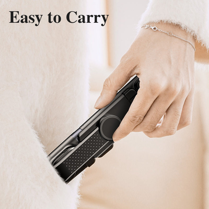 Z9S 105cm Extendable Wireless Bluetooth Remote Control Selfie Stick 360 Degrees Rotating Phone Live Streaming Bracket Tripod with Fill Light - White