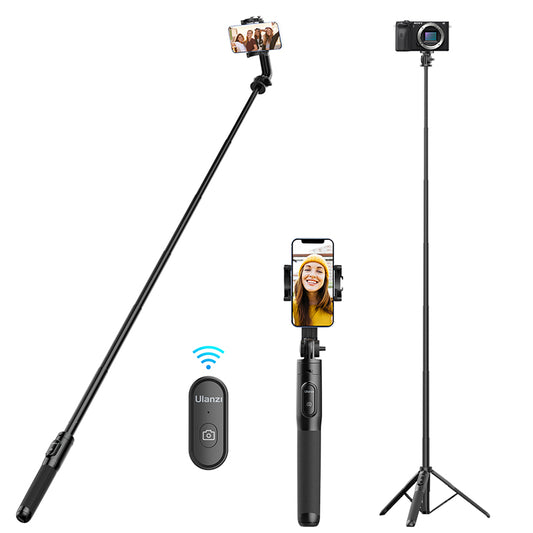 Uniqkart 3064 SK-03 1.6m Portable Telescopic Tripod Camera Phone Holder Stand Photography Tripod with Bluetooth Shutter and 1 / 4 Adapter