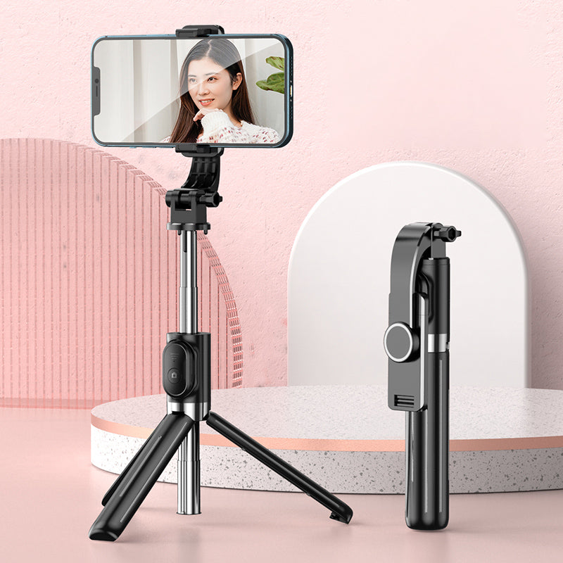Z8 103cm Extendable Selfie Stick Tripod Cell Phone Holder Selfie Stick Stand with Wireless Remote Control - Black