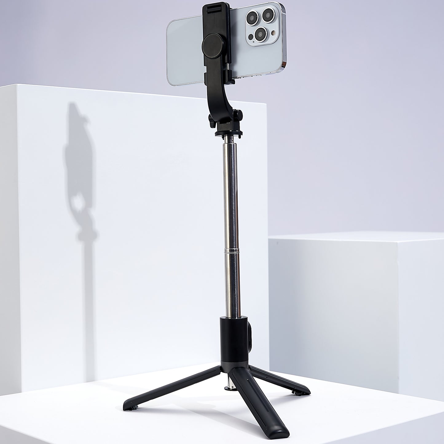 Z8 103cm Extendable Selfie Stick Tripod Cell Phone Holder Selfie Stick Stand with Wireless Remote Control - Pink