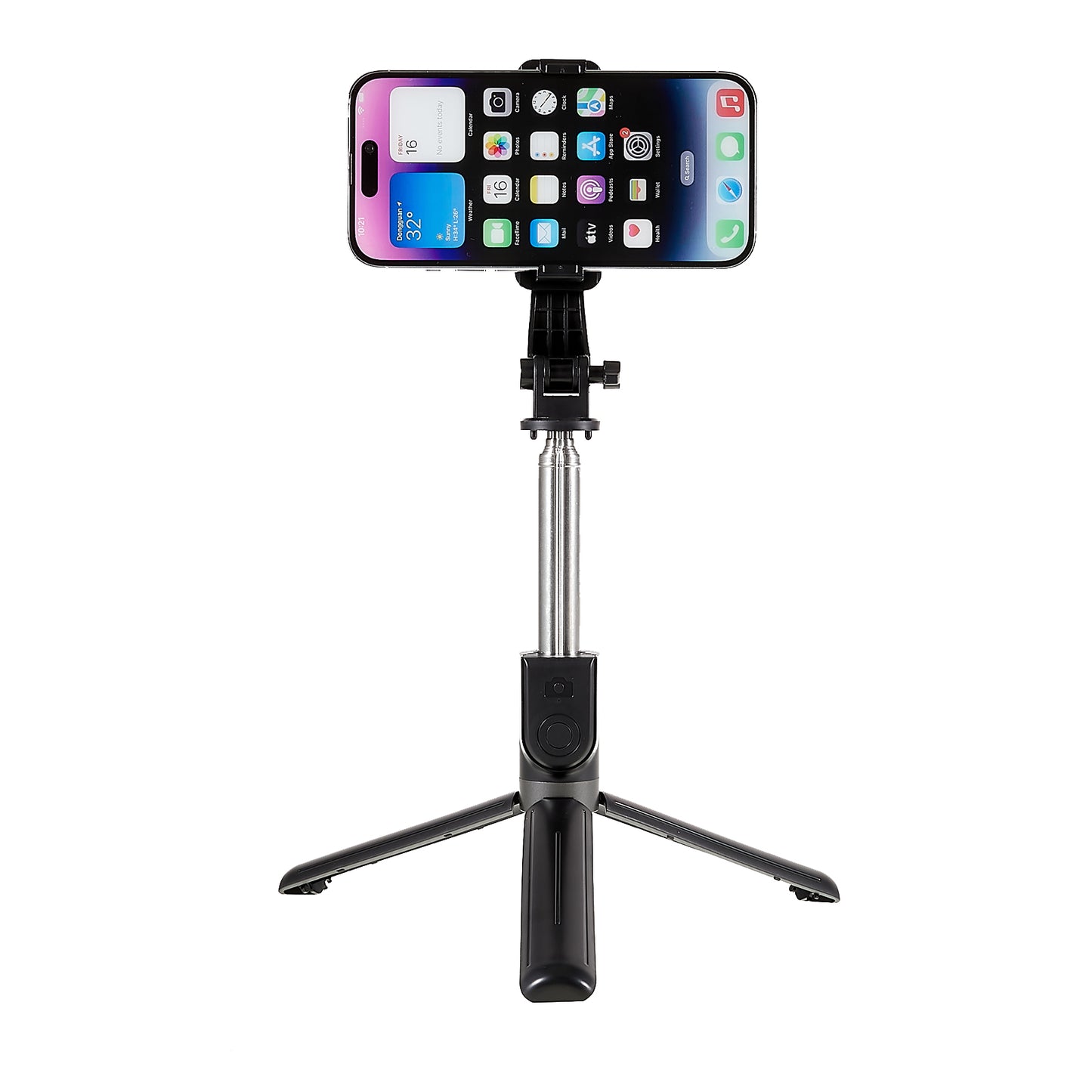 Z11 103cm Selfie Stick Tripod Telescopic Portable Phone Stand with Bluetooth Wireless Remote Control for Vlogging Live Streaming - Black