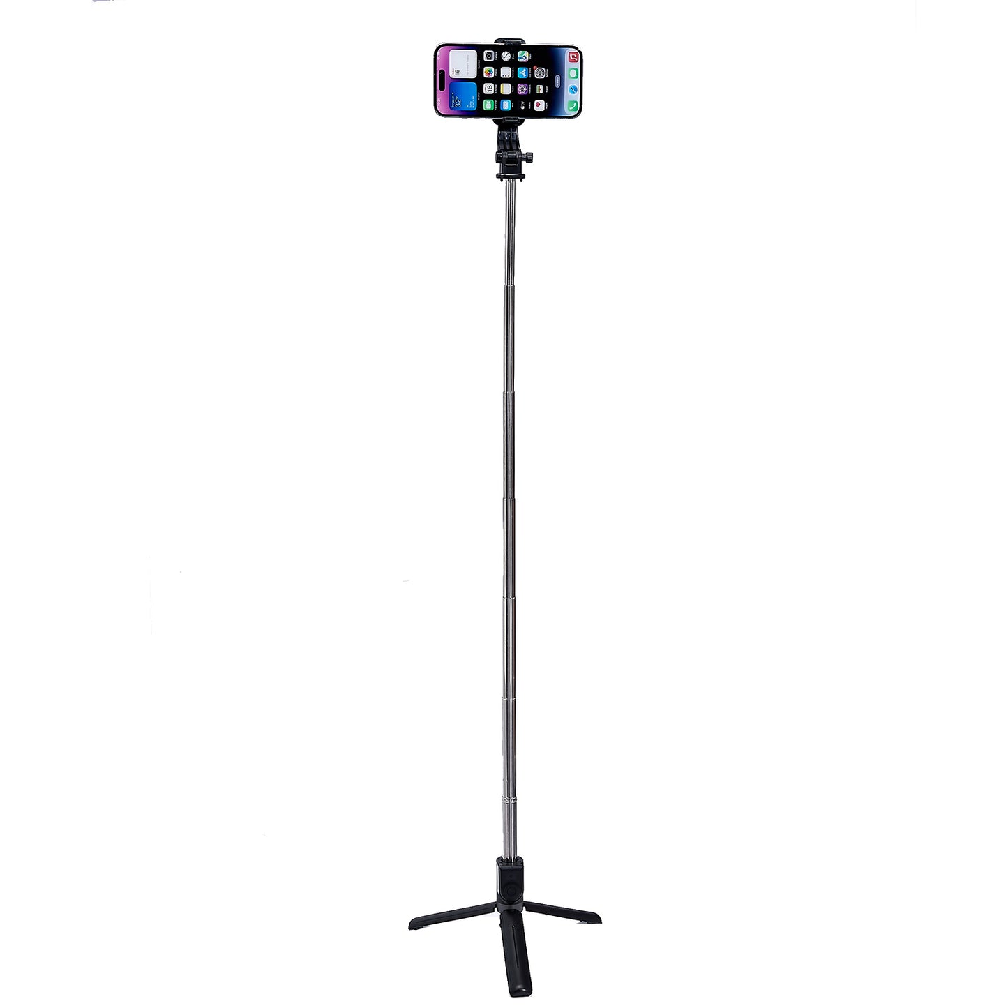 Z11 103cm Selfie Stick Tripod Telescopic Portable Phone Stand with Bluetooth Wireless Remote Control for Vlogging Live Streaming - Black