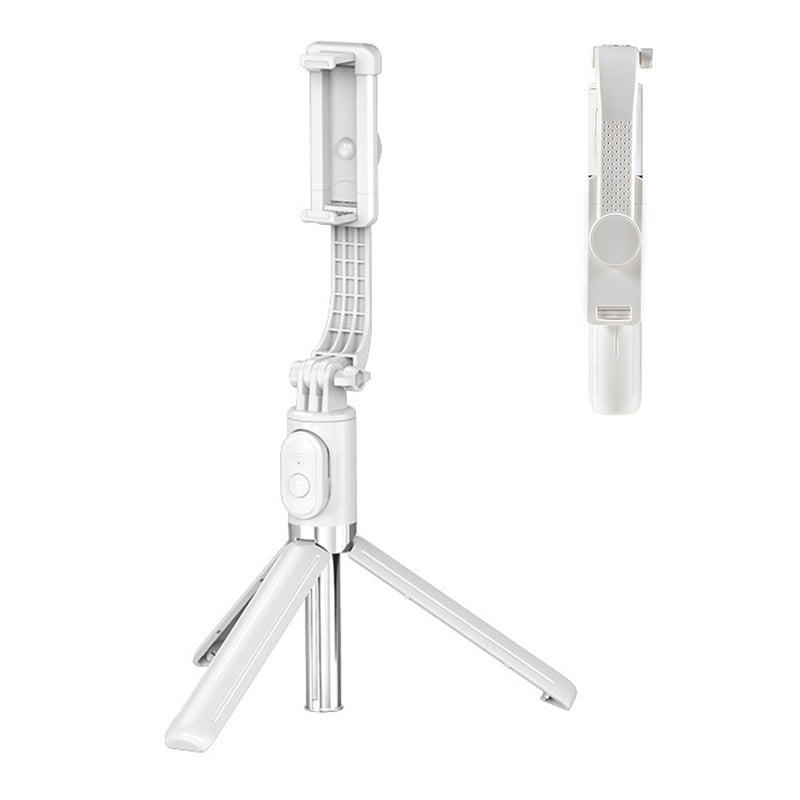 Z9 105cm Selfie Stick Tripod Extendable Phone Tripod Stand Holder with Remote Control for Travel Video Vlogging - White