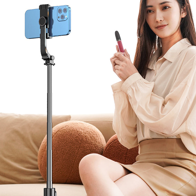 Z9 105cm Selfie Stick Tripod Extendable Phone Tripod Stand Holder with Remote Control for Travel Video Vlogging - White