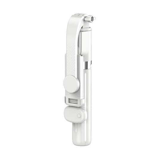 Z100S 100cm Foldable Extendable Selfie Stick Tripod Stand with Rechargeable Bluetooth Remote Control and LED Fill Light - White