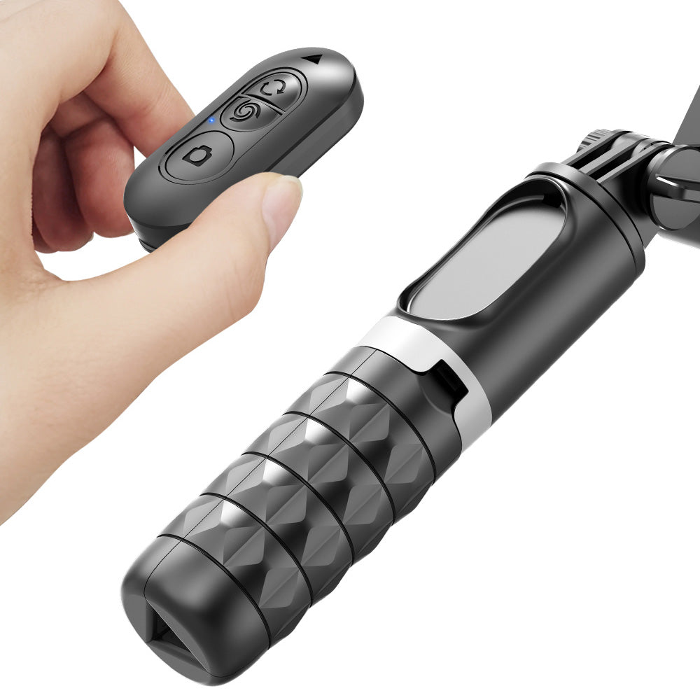 Q18 Smartphone Gimbal Stabilizer Extension Rod Selfie Stick Phone Holder Tripod Stand with Fill Light and Face Tracking Function