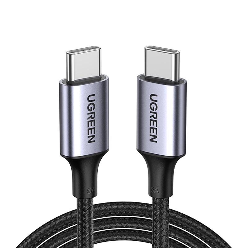Uniqkart USB C to USB C Nylon Braided Cable 4.0 USB-C PD 100W Power Delivery Fast Charging Sync Data Cable for Samsung S20/MacBook iPad Pro (2m)
