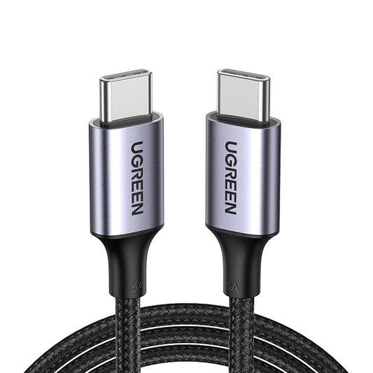 Uniqkart USB C to USB C Nylon Braided Cable 4.0 USB-C PD 100W Power Delivery Fast Charging Sync Data Cable for Samsung S20/MacBook iPad Pro (2m)