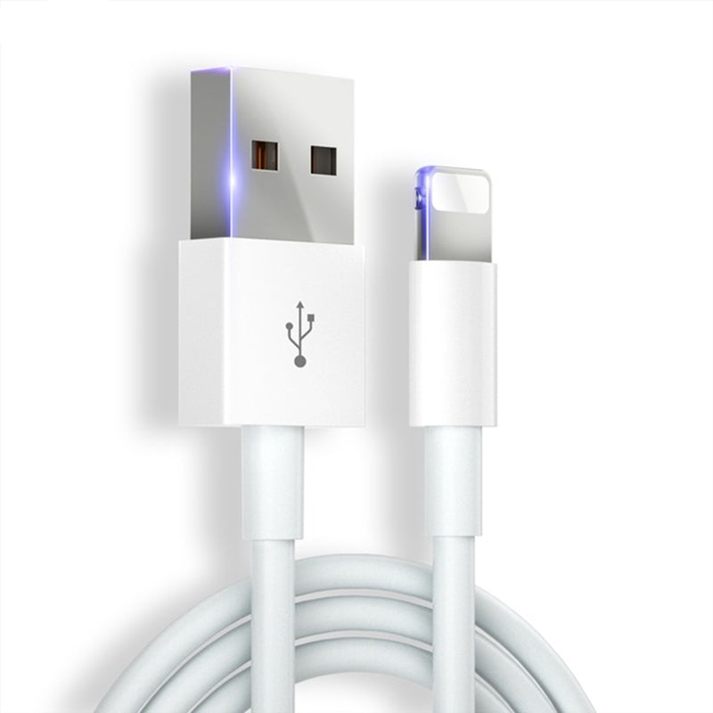 2m OD 3.0 USB to Lightning 8-pin Flexible Charging Cable Wear-resistant Cell Phone Data Cable for Apple Devices