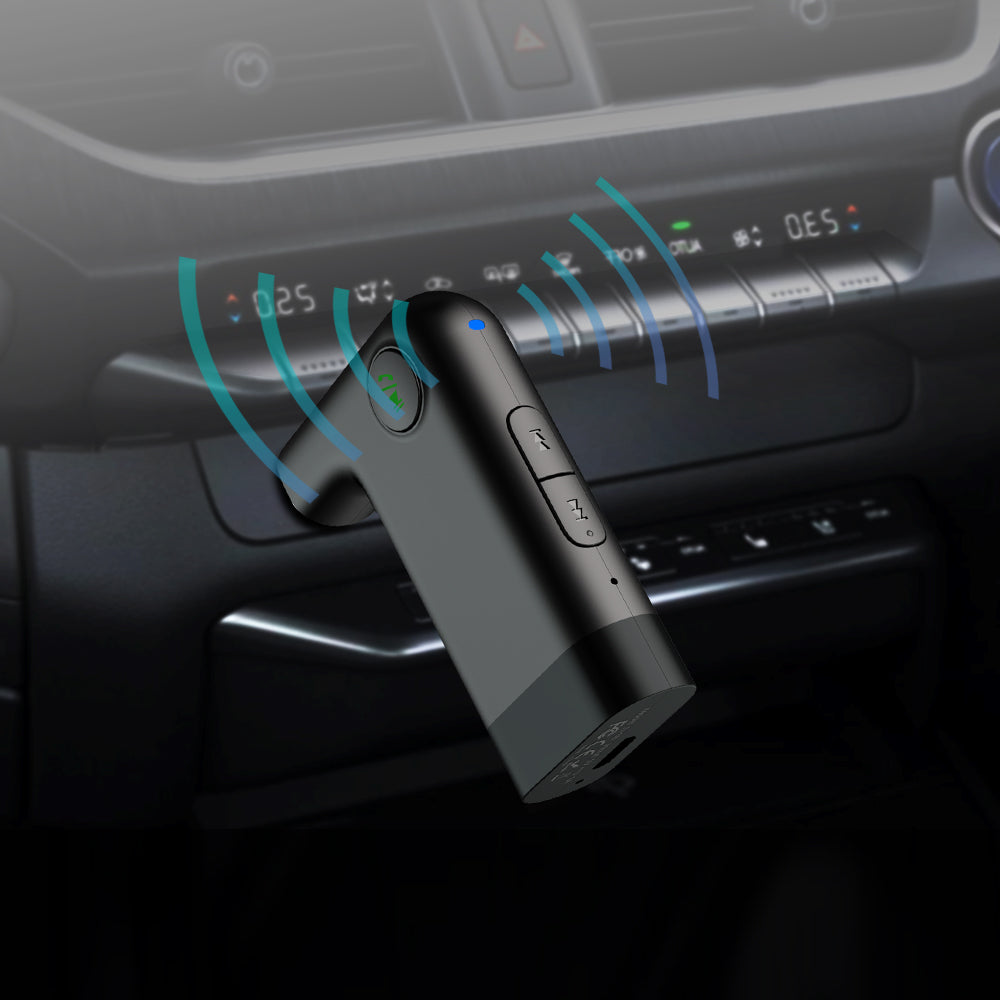 Uniqkart YP05 3.5mm AUX Bluetooth Receiver Portable Lightweight Wireless Adapter Receiver for Car Speaker Mobile Phone