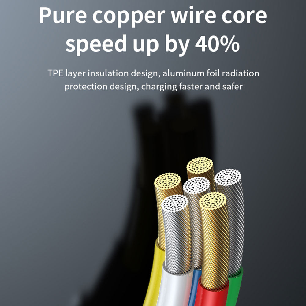 ADC-009 1m Zinc Alloy USB to Lightning 8 Pin Fast Charging Cable Data Transmission Flexible USB Cable - Silver