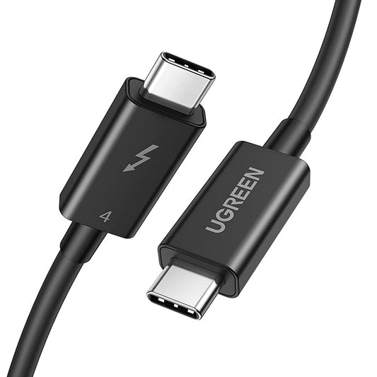 Uniqkart 0.8m Thunderbolt 4 USB-C to USB-C 40Gbps Data Cable for MacBook Dell HP Support 100W Fast Charging 8K Video Output