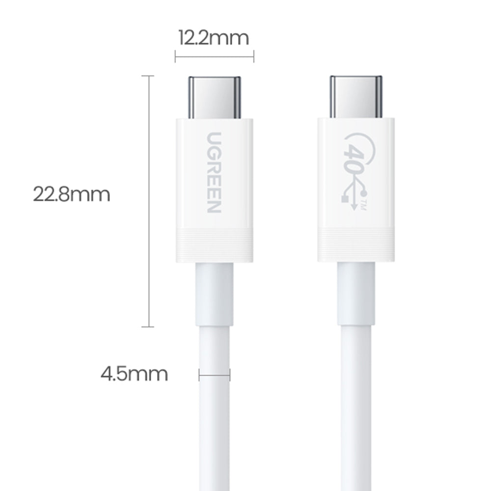 Uniqkart 0.8m For MacBook 2020 MateBook 13 PD 100W USB 4 Cable 8K/60Hz 40Gbps Super Speed Transfer Type C Charging Cable