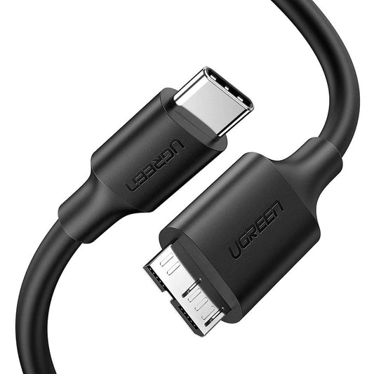 Uniqkart 20103 1m USB-C to USB 3.0 Micro Fast Charging Fast Data Transmission Simultaneous Cable Cord for Hard Drive/Camera/Smartphone/Tablet