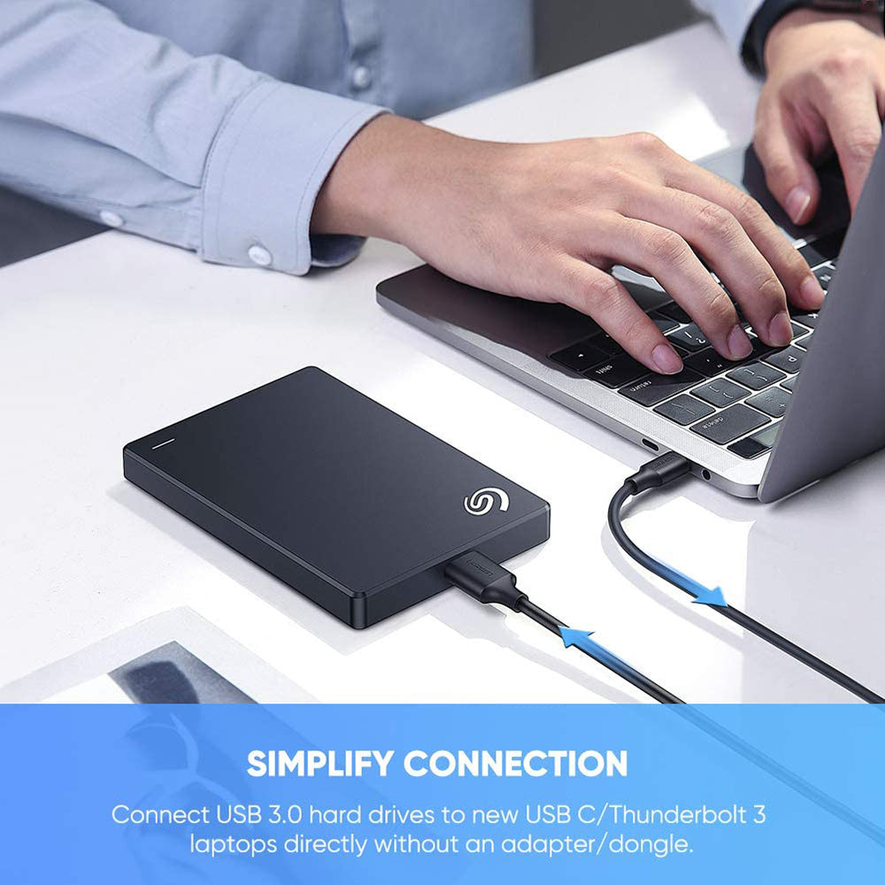 Uniqkart 20103 1m USB-C to USB 3.0 Micro Fast Charging Fast Data Transmission Simultaneous Cable Cord for Hard Drive/Camera/Smartphone/Tablet