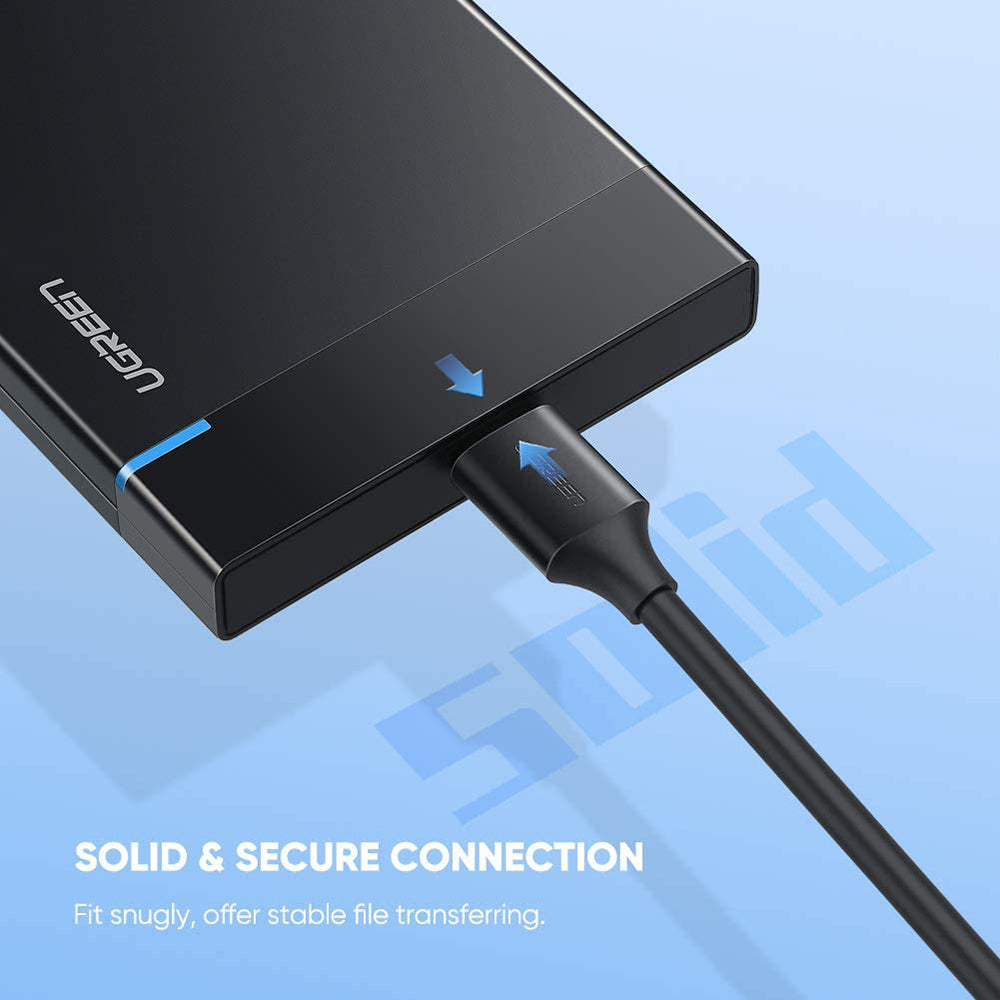 Uniqkart 20103 1m USB-C to USB 3.0 Micro Fast Charging Fast Data Transmission Simultaneous Cable Cord for Hard Drive/Camera/Smartphone/Tablet